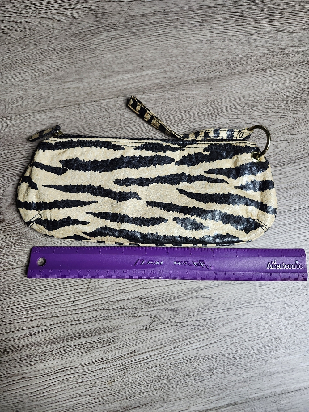 Carlos Wristlet Clutch in Black and Cream with Gold Accent - Picture 3 of 6